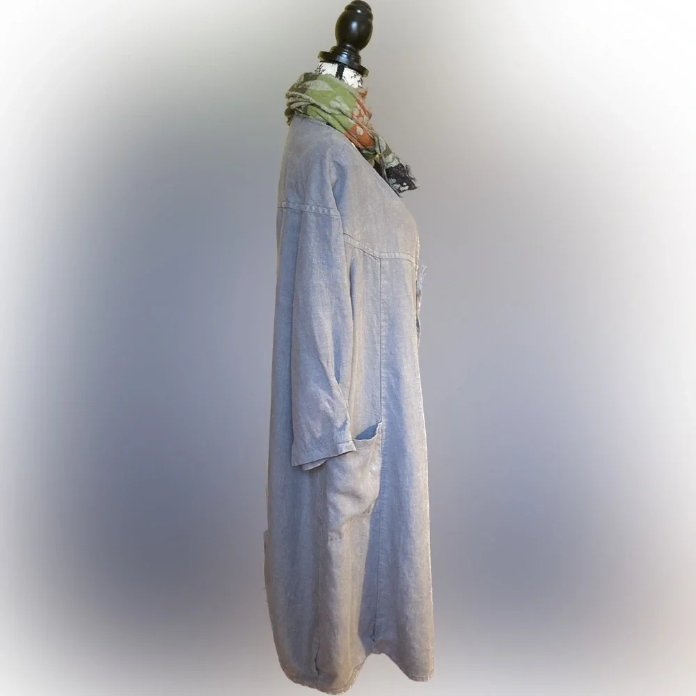 Long Linen Duster - Picture 2 of 10